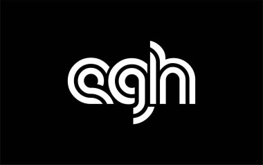 EGH Yaratıcı Eşsiz Modern Harf Logosu Tasarımı. Benzersiz bir harf dizaynına sahip stilize logo, soyut minimalist estetik ve modern cazibe sunar.