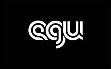 EGU Yaratıcı Eşsiz Modern Harf Logosu Tasarımı. Benzersiz bir harf dizaynına sahip stilize logo, soyut minimalist estetik ve modern cazibe sunar.