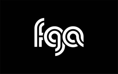 FGA Yaratıcı Eşsiz Modern Harf Logosu Tasarımı. Benzersiz bir harf dizaynına sahip stilize logo, soyut minimalist estetik ve modern cazibe sunar.