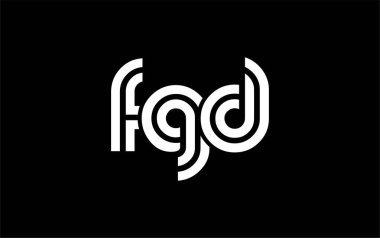 FGD Yaratıcı Eşsiz Modern Harf Logosu Tasarımı. Benzersiz bir harf dizaynına sahip stilize logo, soyut minimalist estetik ve modern cazibe sunar.