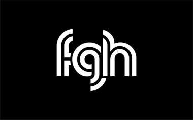 FGH Yaratıcı Eşsiz Modern Harf Logosu Tasarımı. Benzersiz bir harf dizaynına sahip stilize logo, soyut minimalist estetik ve modern cazibe sunar.