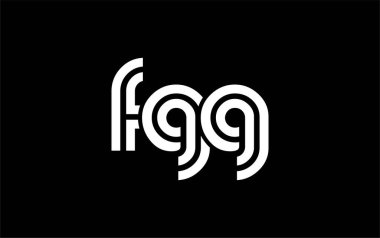 FGG Yaratıcı Eşsiz Modern Harf Logosu Tasarımı. Benzersiz bir harf dizaynına sahip stilize logo, soyut minimalist estetik ve modern cazibe sunar.