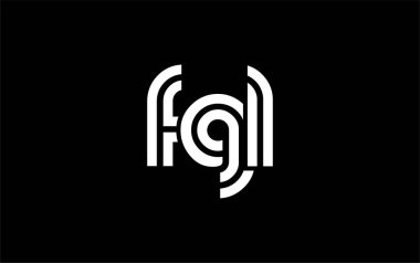 FGL Yaratıcı Eşsiz Modern Harf Logosu Tasarımı. Benzersiz bir harf dizaynına sahip stilize logo, soyut minimalist estetik ve modern cazibe sunar.