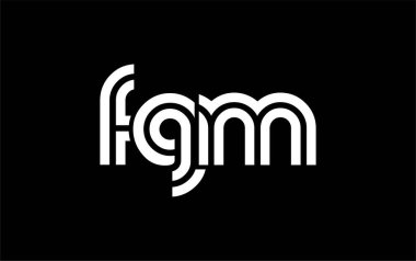FGM Yaratıcı Eşsiz Modern Harf Logosu Tasarımı. Benzersiz bir harf dizaynına sahip stilize logo, soyut minimalist estetik ve modern cazibe sunar.