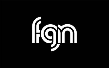 FGN Yaratıcı Eşsiz Modern Harf Logosu Tasarımı. Benzersiz bir harf dizaynına sahip stilize logo, soyut minimalist estetik ve modern cazibe sunar.
