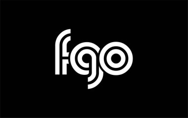 FGO Yaratıcı Eşsiz Modern Harf Logosu Tasarımı. Benzersiz bir harf dizaynına sahip stilize logo, soyut minimalist estetik ve modern cazibe sunar.