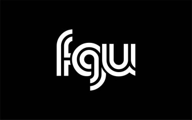 FGU Yaratıcı Eşsiz Modern Harf Logosu Tasarımı. Benzersiz bir harf dizaynına sahip stilize logo, soyut minimalist estetik ve modern cazibe sunar.