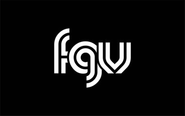 FGV Yaratıcı Eşsiz Modern Harf Logosu Tasarımı. Benzersiz bir harf dizaynına sahip stilize logo, soyut minimalist estetik ve modern cazibe sunar.