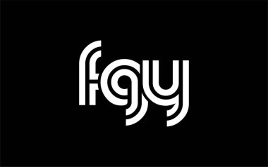 FGY Yaratıcı Eşsiz Modern Harf Logosu Tasarımı. Benzersiz bir harf dizaynına sahip stilize logo, soyut minimalist estetik ve modern cazibe sunar.