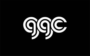 GGC Yaratıcı Eşsiz Modern Harf Logosu Tasarımı. Benzersiz bir harf dizaynına sahip stilize logo, soyut minimalist estetik ve modern cazibe sunar.