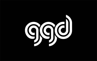 GGD Yaratıcı Eşsiz Modern Harf Logosu Tasarımı. Benzersiz bir harf dizaynına sahip stilize logo, soyut minimalist estetik ve modern cazibe sunar.