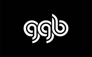 GGB Yaratıcı Eşsiz Modern Harf Logosu Tasarımı. Benzersiz bir harf dizaynına sahip stilize logo, soyut minimalist estetik ve modern cazibe sunar.