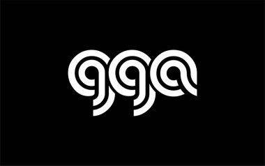 GGA Yaratıcı Eşsiz Modern Harf Logosu Tasarımı. Benzersiz bir harf dizaynına sahip stilize logo, soyut minimalist estetik ve modern cazibe sunar.