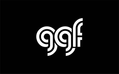 GGF Yaratıcı Eşsiz Modern Harf Logosu Tasarımı. Benzersiz bir harf dizaynına sahip stilize logo, soyut minimalist estetik ve modern cazibe sunar.