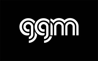 GGM Yaratıcı Eşsiz Modern Harf Logosu Tasarımı. Benzersiz bir harf dizaynına sahip stilize logo, soyut minimalist estetik ve modern cazibe sunar.