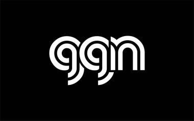 GGN Yaratıcı Eşsiz Modern Harf Logosu Tasarımı. Benzersiz bir harf dizaynına sahip stilize logo, soyut minimalist estetik ve modern cazibe sunar.