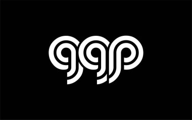 GGP Yaratıcı Eşsiz Modern Harf Logosu Tasarımı. Benzersiz bir harf dizaynına sahip stilize logo, soyut minimalist estetik ve modern cazibe sunar.