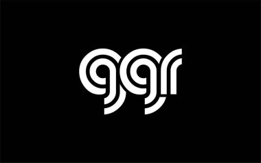 GGR Yaratıcı Eşsiz Modern Harf Logosu Tasarımı. Benzersiz bir harf dizaynına sahip stilize logo, soyut minimalist estetik ve modern cazibe sunar.