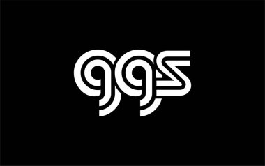GGS Yaratıcı Eşsiz Modern Harf Logosu Tasarımı. Benzersiz bir harf dizaynına sahip stilize logo, soyut minimalist estetik ve modern cazibe sunar.