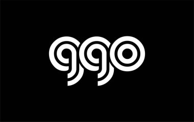GGO Yaratıcı Eşsiz Modern Harf Logosu Tasarımı. Benzersiz bir harf dizaynına sahip stilize logo, soyut minimalist estetik ve modern cazibe sunar.
