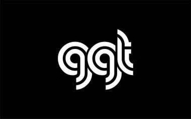 GGT Yaratıcı Eşsiz Modern Harf Logosu Tasarımı. Benzersiz bir harf dizaynına sahip stilize logo, soyut minimalist estetik ve modern cazibe sunar.