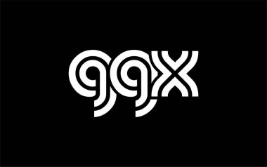 GGX Yaratıcı Eşsiz Modern Harf Logosu Tasarımı. Benzersiz bir harf dizaynına sahip stilize logo, soyut minimalist estetik ve modern cazibe sunar.