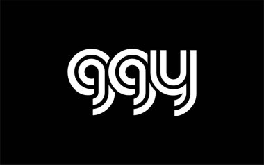 GGY Yaratıcı Eşsiz Modern Harf Logosu Tasarımı. Benzersiz bir harf dizaynına sahip stilize logo, soyut minimalist estetik ve modern cazibe sunar.