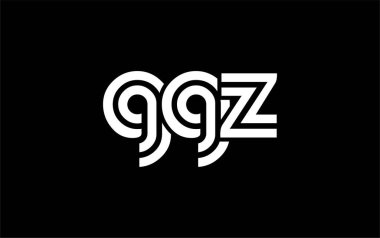 GGZ Yaratıcı Eşsiz Modern Harf Logosu Tasarımı. Benzersiz bir harf dizaynına sahip stilize logo, soyut minimalist estetik ve modern cazibe sunar.