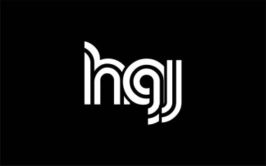 HGJ Yaratıcı Eşsiz Modern Harf Logosu Tasarımı. Benzersiz bir harf dizaynına sahip stilize logo, soyut minimalist estetik ve modern cazibe sunar.