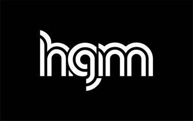 HGM Yaratıcı Eşsiz Modern Harf Logosu Tasarımı. Benzersiz bir harf dizaynına sahip stilize logo, soyut minimalist estetik ve modern cazibe sunar.