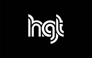 HGT Yaratıcı Eşsiz Modern Harf Logosu Tasarımı. Benzersiz bir harf dizaynına sahip stilize logo, soyut minimalist estetik ve modern cazibe sunar.
