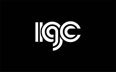 IGC Yaratıcı Eşsiz Modern Harf Logosu Tasarımı. Benzersiz bir harf dizaynına sahip stilize logo, soyut minimalist estetik ve modern cazibe sunar.
