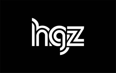 HGZ Yaratıcı Eşsiz Modern Harf Logosu Tasarımı. Benzersiz bir harf dizaynına sahip stilize logo, soyut minimalist estetik ve modern cazibe sunar.
