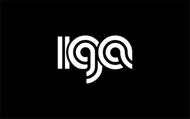 IGA Yaratıcı Eşsiz Modern Harf Logosu Tasarımı. Benzersiz bir harf dizaynına sahip stilize logo, soyut minimalist estetik ve modern cazibe sunar.