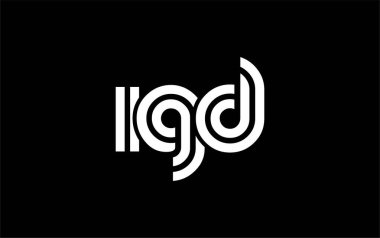 IGD Yaratıcı Eşsiz Modern Harf Logosu Tasarımı. Benzersiz bir harf dizaynına sahip stilize logo, soyut minimalist estetik ve modern cazibe sunar.