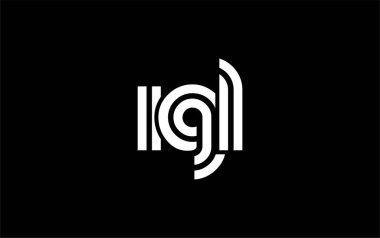 IGL Yaratıcı Eşsiz Modern Harf Logosu Tasarımı. Benzersiz bir harf dizaynına sahip stilize logo, soyut minimalist estetik ve modern cazibe sunar.