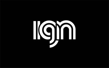 IGN Yaratıcı Eşsiz Modern Harf Logosu Tasarımı. Benzersiz bir harf dizaynına sahip stilize logo, soyut minimalist estetik ve modern cazibe sunar.