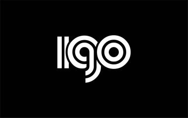 IGO Yaratıcı Eşsiz Modern Harf Logosu Tasarımı. Benzersiz bir harf dizaynına sahip stilize logo, soyut minimalist estetik ve modern cazibe sunar.
