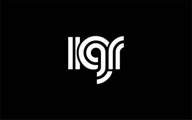 IGR Yaratıcı Eşsiz Modern Harf Logosu Tasarımı. Benzersiz bir harf dizaynına sahip stilize logo, soyut minimalist estetik ve modern cazibe sunar.