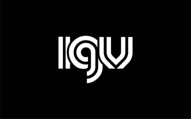 IGV Yaratıcı Eşsiz Modern Harf Logosu Tasarımı. Benzersiz bir harf dizaynına sahip stilize logo, soyut minimalist estetik ve modern cazibe sunar.