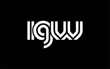 IGW Yaratıcı Eşsiz Modern Harf Logosu Tasarımı. Benzersiz bir harf dizaynına sahip stilize logo, soyut minimalist estetik ve modern cazibe sunar.