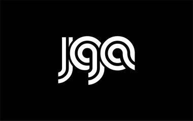 JGA Yaratıcı Eşsiz Modern Harf Logosu Tasarımı. Benzersiz bir harf dizaynına sahip stilize logo, soyut minimalist estetik ve modern cazibe sunar.