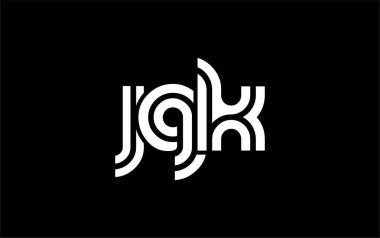 JGK Yaratıcı Eşsiz Modern Harf Logosu Tasarımı. Benzersiz bir harf dizaynına sahip stilize logo, soyut minimalist estetik ve modern cazibe sunar.