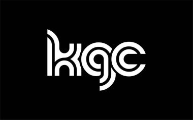 KGC Yaratıcı Eşsiz Modern Harf Logosu Tasarımı. Benzersiz bir harf dizaynına sahip stilize logo, soyut minimalist estetik ve modern cazibe sunar.