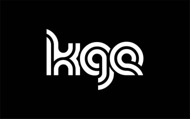 KGE Yaratıcı Eşsiz Modern Harf Logosu Tasarımı. Benzersiz bir harf dizaynına sahip stilize logo, soyut minimalist estetik ve modern cazibe sunar.