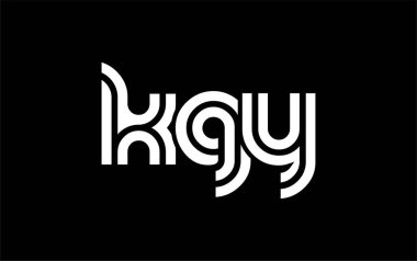 KGY Yaratıcı Eşsiz Modern Harf Logosu Tasarımı. Benzersiz bir harf dizaynına sahip stilize logo, soyut minimalist estetik ve modern cazibe sunar.