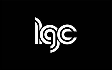 LGC Yaratıcı Eşsiz Modern Harf Logosu Tasarımı. Benzersiz bir harf dizaynına sahip stilize logo, soyut minimalist estetik ve modern cazibe sunar.