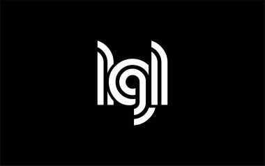 LGL Yaratıcı Eşsiz Modern Harf Logosu Tasarımı. Benzersiz bir harf dizaynına sahip stilize logo, soyut minimalist estetik ve modern cazibe sunar.