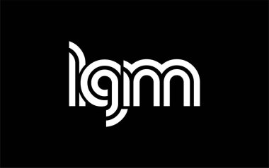 LGM Yaratıcı Eşsiz Modern Harf Logosu Tasarımı. Benzersiz bir harf dizaynına sahip stilize logo, soyut minimalist estetik ve modern cazibe sunar.