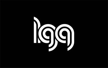 LGQ Yaratıcı Eşsiz Modern Harf Logosu Tasarımı. Benzersiz bir harf dizaynına sahip stilize logo, soyut minimalist estetik ve modern cazibe sunar.